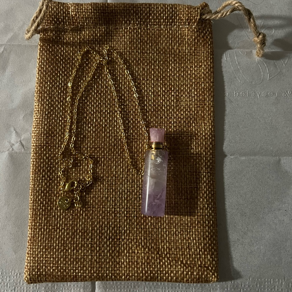 Amethyst Bottle Necklace